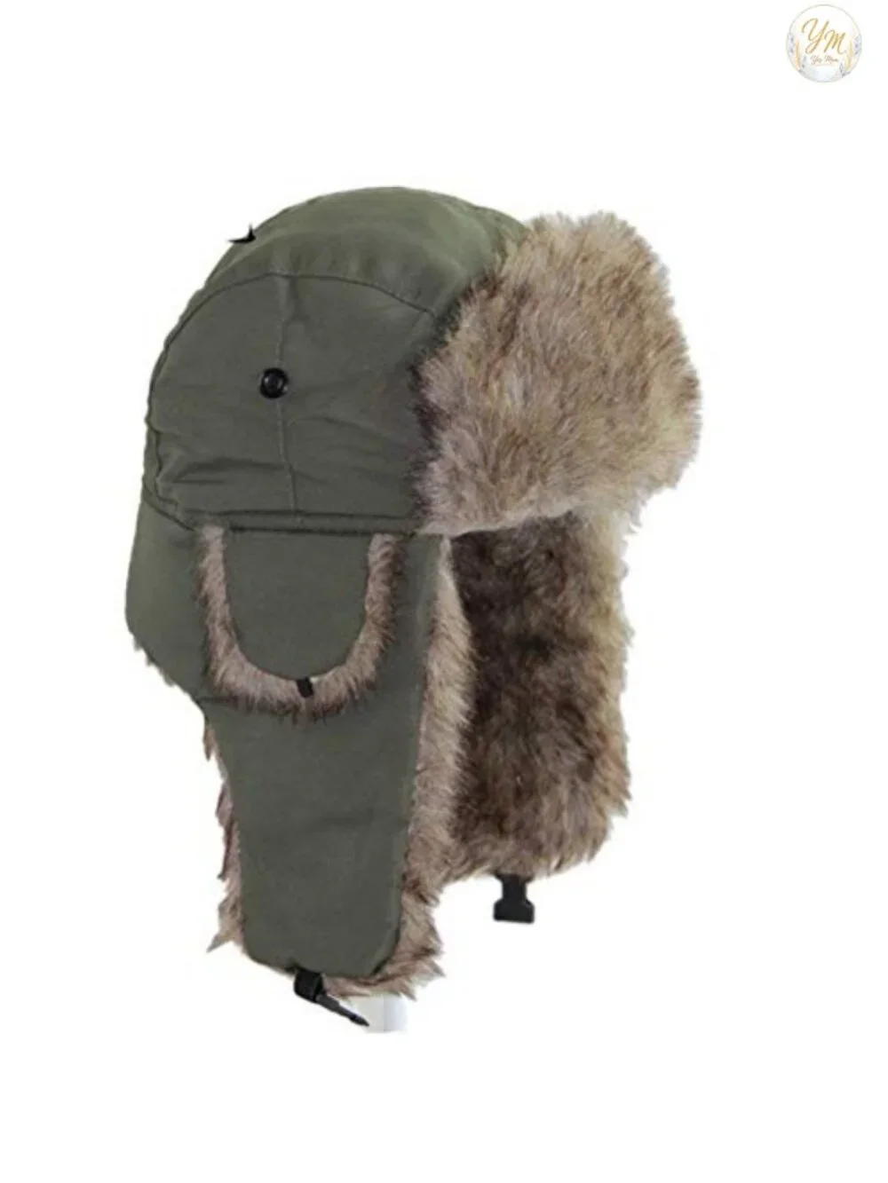 Unisex Trapper Hat with Faux Fur Lining Warm Winter Ski Cap Windproof Ear Flaps